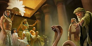Exodus Chapter 7. God's first sign: Moses' rod turns into a serpent. (SCRIPTURE)
