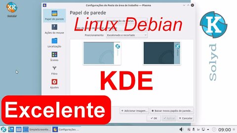 SolydK 10 Linux com ambiente KDE baseado no Debian. Estável, Leve, Robusta e Muito Sólida.