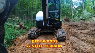 Cutting a new road through the woods & installing a 20 foot culvert pipe across washed out ditch