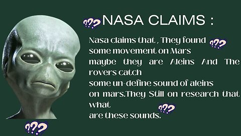 NASA CLAIMS : THEY FOUND ALEINS ON MARS
