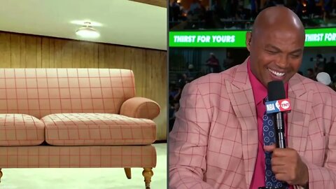 Charles Barkley's suit compared to a couch on Inside the NBA on TNT 'Warriors Vs. Mavericks Game 4'