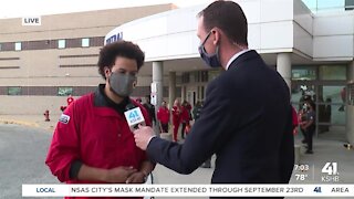 Chiefs, City Year tutors welcome KCPS students to first day of school