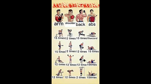 Arms, Shoulders, Back and Abs Workout