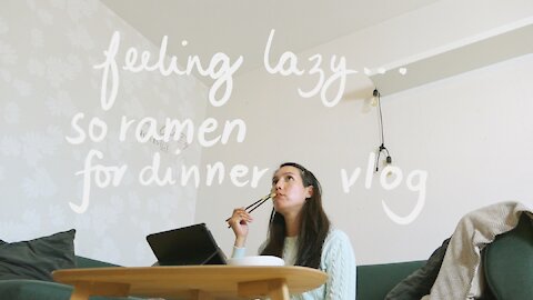 Visual Diary | Average Life Vlog, Instant Ramen for Dinner. Making Mocha with Cold Foam.