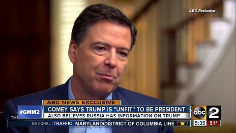 Comey says Trump is 'unfit' to be President in exclusive ABC interview