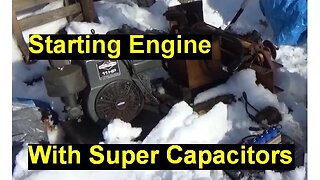 Starting 11 HP Log Splitter Engine On 5 Supercapacitors