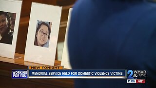 Memorial service held for domestic violence victims
