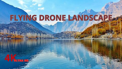 flying over Mountain Landscape (4K) | Stunning Aerial Footage Witeh Relaxing Music