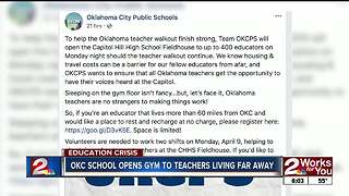 OKC high school opens gym up to teachers