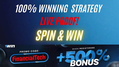 How to Earn Money in 1WIN Play Spin The Strategy proven in a LIVE GAME!