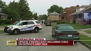 UPDATE: 3 people shot including child on Detroit's west side