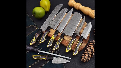 Damascus Steel Chef Knife Set