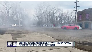 Detroit drivers gather for drifting, donuts on west side