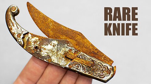 Beautiful Rusty Switcblade Knife Restoration