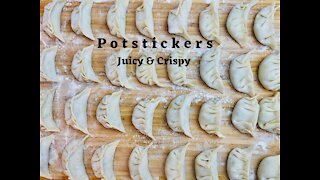 Pan-fried potstickers,Juicy & Crispy /煎餃又脆又有汁