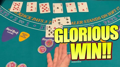 ANOTHER GLORIOUS BLACKJACK TABLE WIN! $10,000 BUY-IN! Up To $1,500/HAND