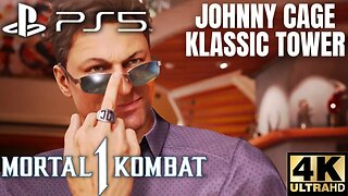 Mortal Kombat 1 Beta | Johnny Cage Klassic Tower | PS5 | 4K HDR (No Commentary Gaming)