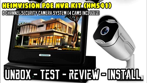 **UPDATE** BROKEN! Easy Security 4 Camera (8) System. HeimVision Plug n Play POE NVR Kit (HM541)