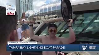Blake Coleman lifts Stanley Cup LIVE during Bolts victory parade