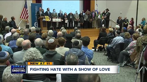 Folks gather at Beachwood's JCC to mourn the 11 victims lost in the Pittsburgh tragedy