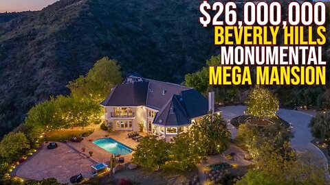 Touring $26 Million Beverly Hills Monumental Mega Mansion