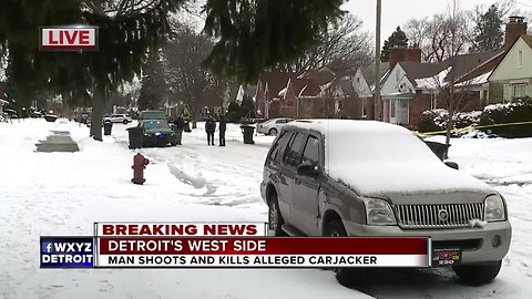 Man shoots and kills alleged carjacker on Detroit's west side