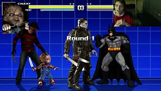 Horror Movie Characters (Chucky, Freddy Krueger, Jason, And Michael Myers) VS Batman In A Battle