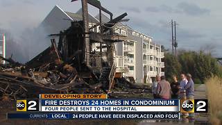 Fire Destroys 24 Homes in Condominium