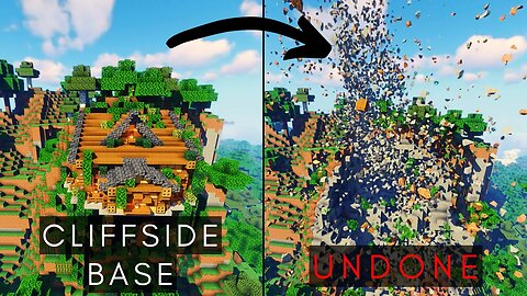 Minecraft Build DESTRUCTION! - Cliffside Base by Avomance [Undone] (120fps)