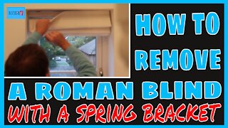 How to remove a roman blind, with a spring bracket.