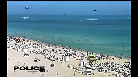 Helicopter Crashes In Miami Beach Barely Missing Swimmers