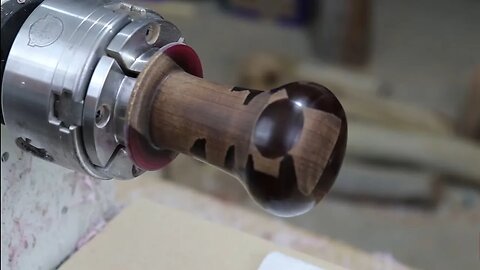 Wood Turning a Resin Shift Knob