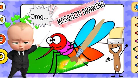 How to draw a Mosquito| easy step by step mosquito drawing|@drawingboy
