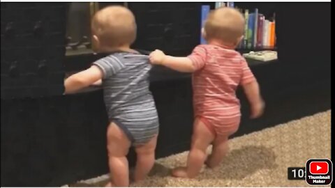 Two baby fighting each other! When parents were not at home