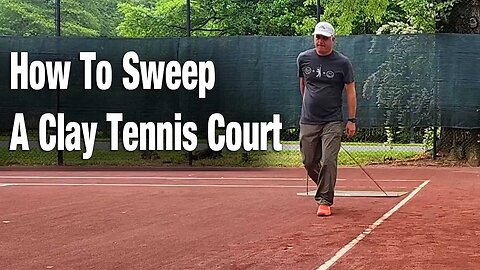 How to Sweep Brush A Red Clay Tennis Court Tutorial