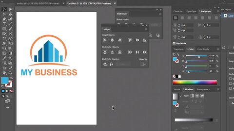 How to make a Business Logo design in 5 minutes | Adobe Illustrator #graphicdesigner #logodesigner