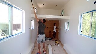 Painting The Tiny House... SUPER white!