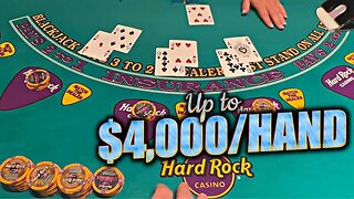 BLACKJACK $25,000 Buy In! Most Epic High Limit Session Ever at Hard Rock Hollywood $4,000/Hands