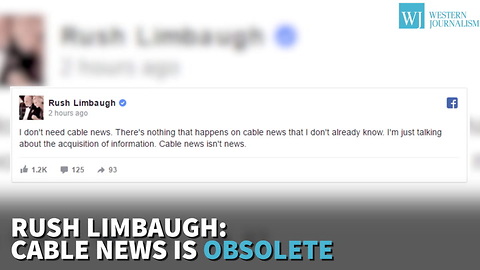 Rush Limbaugh: Cable News Is Obsolete