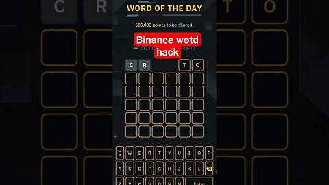 binance crypto WOTD solution | word of the day answers