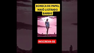 COMO DESENHAR BONECA DE PAPEL - MAIÔ LISTRADO DA BARBIE #bonecadepapel #paperdolls #barbie #shorts