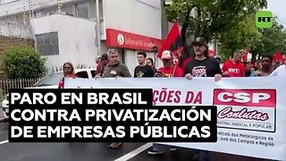 Sindicalistas realizan un paro de 24 horas en Brasil