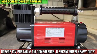 Gobege 12V Portable Air Compressor, 6.35CFM Tire Inflator, Air Compressor Heavy Duty Max 150PSI