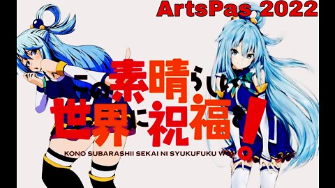 Aqua from konosuba Drawing in timelapse