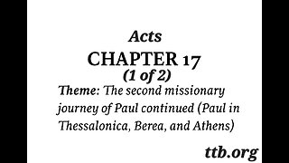 Acts Chapter 17 (Bible Study) (1 of 2)