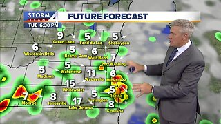 Muggy with a chance of storm Monday night