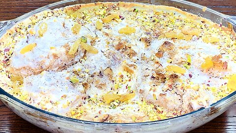 Umm Ali(Egyptian Dessert) with Bakarkhani Recipe