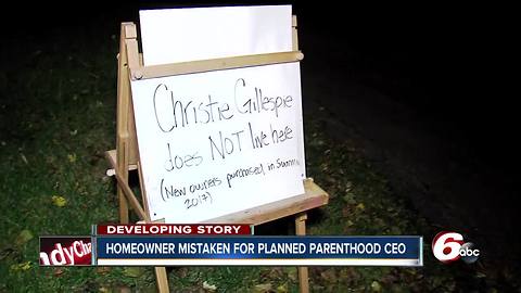 Group protests outside of home mistaken for residence of Planned Parenthood CEO