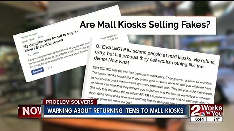 Warning About Returning Items to Mall Kiosks