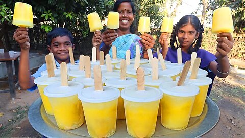 Kuchi Ice Recipe in Tamil | Pineapple Kuchi Ice | Homemade Kuchi Ice | Village Fun Cooking